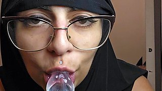 Blowing My Dildo While I Say Naughty Things Mia Niqab
