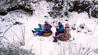 Amazing group sex with horny lesbian chicks fuckin
