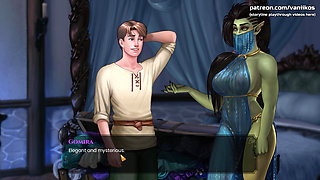 Big Boobs Giant Orc Woman Dirty Outdoor Sex and Pussy Creampie - Cartoon Animated Porn Game - What a Legend! - Part 25