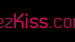 Lezkiss Stunning Brunettes Love Tongue Kissing