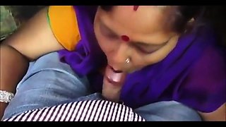 Luscious Indian wife puts her mouth to work on a POV dick