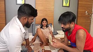 Desi Indian Wife Fucked Hard for Money - Full Night Sex with 8 Inch Cock - Creampie, Doggy & Cowgirl
