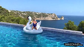 Watch Enormous floats pool story - Ewa Sonnet, Pool, Float Porn