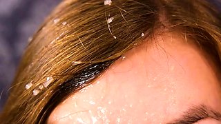 Real dutch brunette slut is giving blowjob and handjob