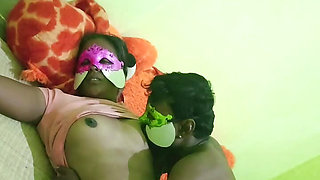Indian couple passionate romance and enjoy