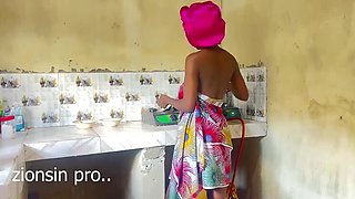 Zion Fucks Hot House Maid on Kitchen Counter While Wife's Away - Homemade BBC Action