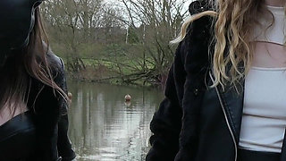 Hot Double Piss From 2 Wet Pussies by the River