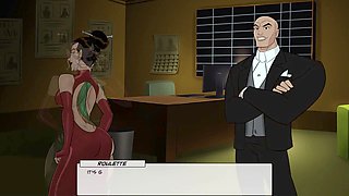 Voluptuous superheroine in youthful DC comic hentai action