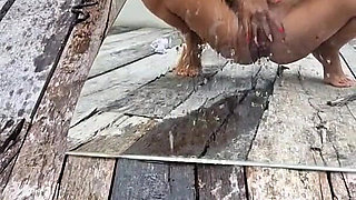 Selfie Shooting and Pee with Nice Flashing