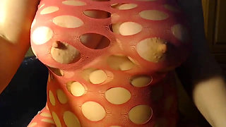 Boobs punish, whipped cream and cucumber fuck