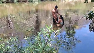 Woooow!!! He Helps Me Bathe And Then We Fuck In The Middle Of A Lagoon