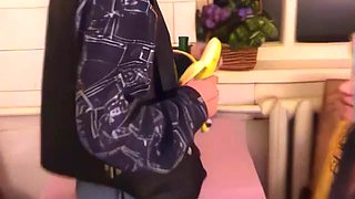 Russian granny Margo fucked in the kitchen with a boy ft. Margo 68 Y.O.: Porn