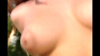 Stunning Brunette Babe Loves Outdoor Fuck Session - Doggy Style & Cum on Tits