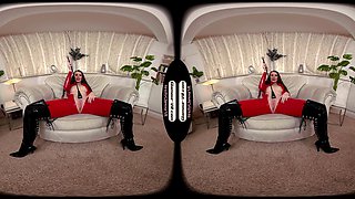Brook Logan Cuckold Mistress In Red Catsuit Relentlessly Taunts & Teases You - 8k Vr