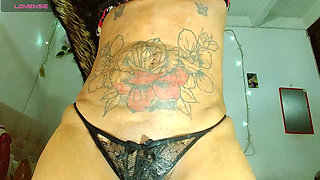 Mastubring and pleasuring myself in webcam