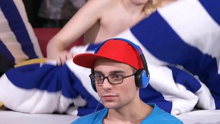 Anie Darling and Angel Wicky seduce their teen girlfriend in hot porn clip