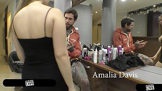 Sticky Creampie for Perfect Body Beauty Salon Stylist Amalia Davis - Immoral Live 4K