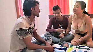 Indian mom welcomes two boys into her bed for wild threesome