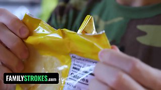 Stepbro and stepdad train wild daughter-in-law Khloe Kapri a shaft lesson she will never leave behind