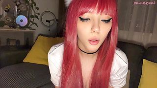 Redhead alt girl smoking for you (ask me for full vid)