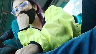 The wild girlfriend wants to get her pussy pounded right in the bus
