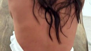 Hot babe creampie POV video