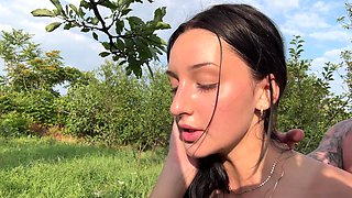 Tourist Girl Has Been Fucked in a Wood. Outdoor Sex with a Pretty Stranger