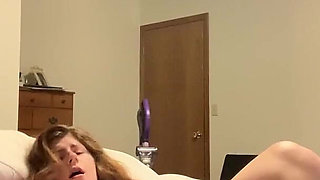 15.45 BBW PAWG Solo Fucking and Sucking Huge Dildo