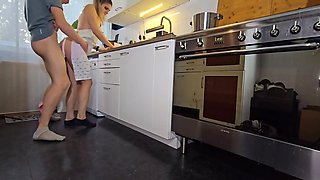 Angel Getting Fucked In The Kitchen While She Is Cooking