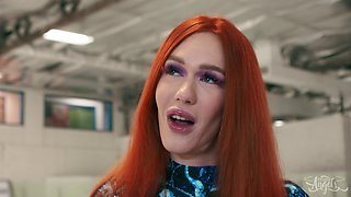 Big-dicked t-girl breathtaking sex video