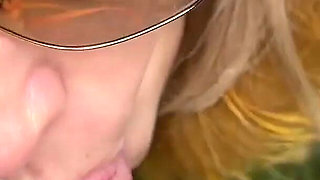 Story #5. French Porn Star Lilly with Glasses Takes a Golden Shower, Sucks a Big Dick, Has Urine and Blows Bubbles in a Park