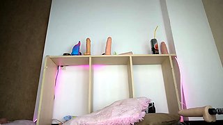 Pink pussy and ass kinky solo toy fun