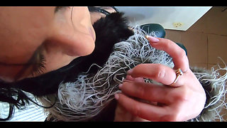 Tight Green Leather Pants Cameltoe Blowjob & Doggy with Cum on My Fur Coat & Downjacket- Preview