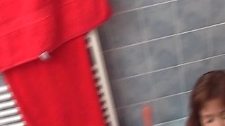 Naughty Teen Got Her Tight Pussy Fucked in Bathroom