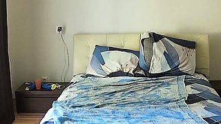 Amateur threesome on hidden cam