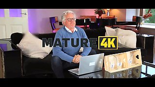 Mature4k. april velvet used her amazing breasts to semen her neighbour's Big Cock, while spouse was sitting next door