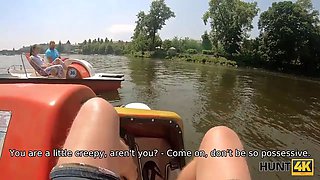 Hunt4k. outdoor sex for currency makes glad hunter, girl, and her fellow