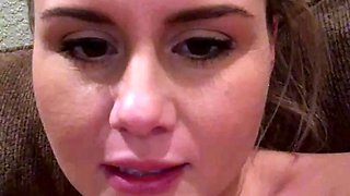 Amateur Teen with Huge Dildo Masturbating on Webcam