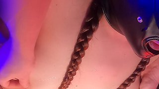Virtual Slave Training - Loud Moaning Orgasm Under Hard Machine Fuck
