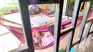 Lazy Sunday on the Patio Flow Gets Caught Mastrubating in Her Hammock