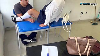 Mara Always Arrives Late to the Classroom and Fucks the Teacher to Get Her to Leave
