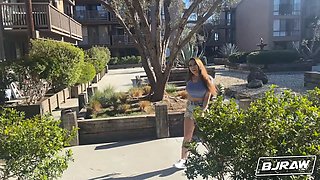 Bbjraw Bianca Burke, blows Romeo Mancini, huge cum shots in her face!
