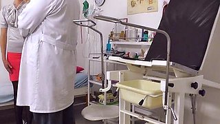 Hot brunette in stockings fingering and toying pussy