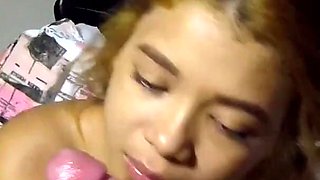 POV blowjob and creampie with a 18yo Colombian teen