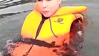 Strapped Tight & Floating Free - Sexy Wetsuit Life Jacket Test