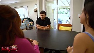 Stepmom and Stepdaughter Threesome with Shy Colombian Student - Hailey Rose, Max Fills