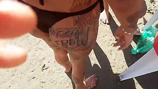 Hot Latina Luana Prado Fucks Guys Bareback at Bertioga Beach - Hardcore Public Sex