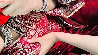 Desi Village First Night - Rough Hindi Sex with Hot Indian Wife's Tight Pussy