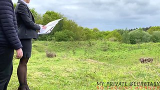 my private secretary fucked outdoor wild and messy by a client
