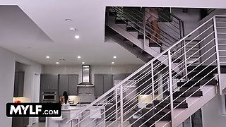 Stepson's ratchet girlfriend heads horny for my giant stepmom knockers feat. Zoey Monroe & Diamond Kitty